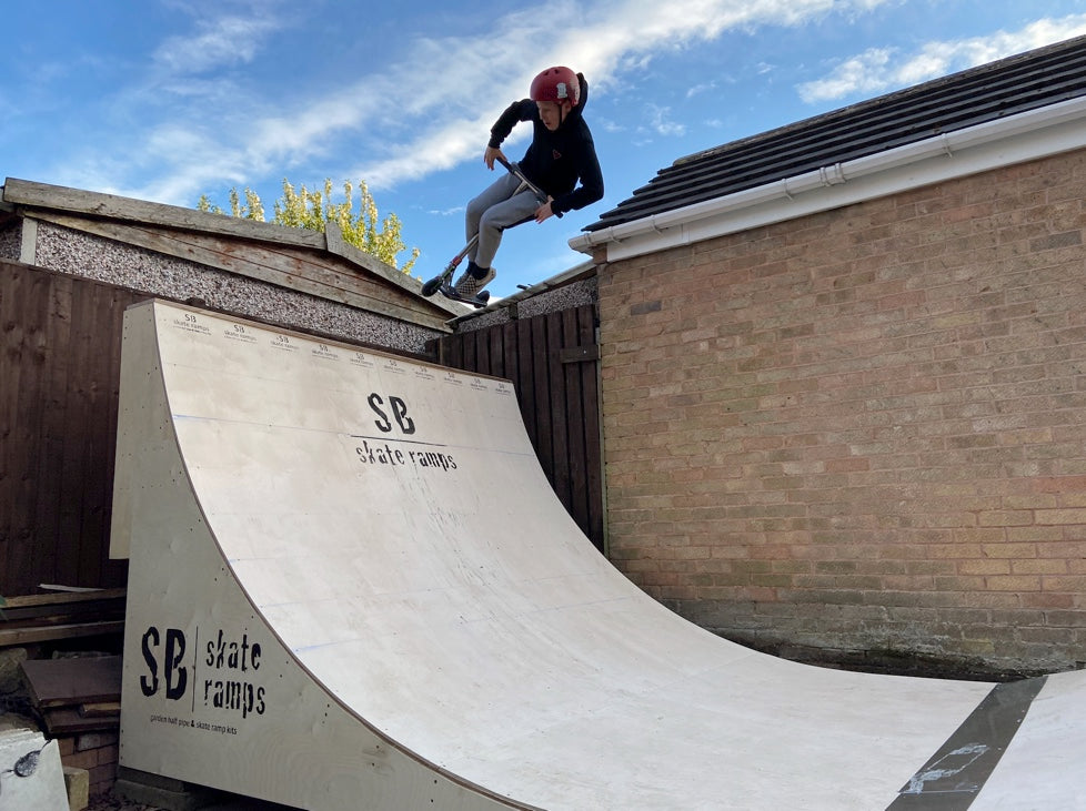 Scooter jump ramp - 5’ & 6’H x 8’W x 30’L – SB Skate Ramps