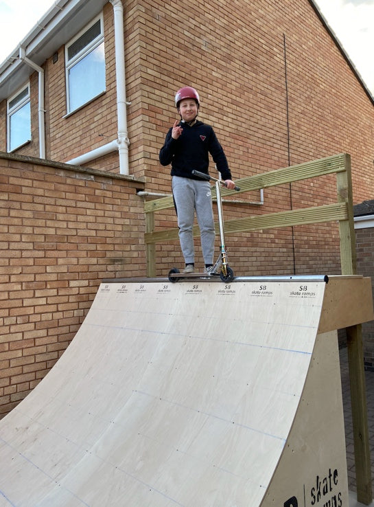 Scootering Ramp Scooter jump ramp - 5’ & 6’H x 8’W x 30’L – SB Skate Ramps