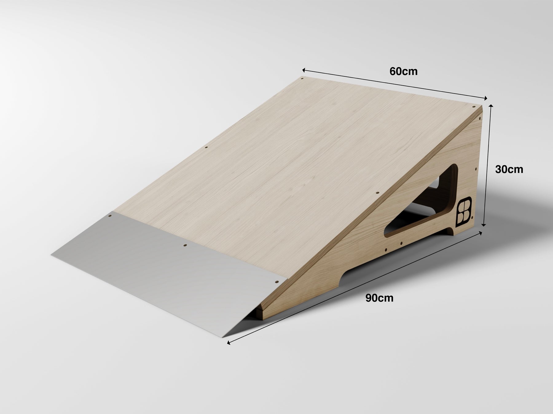 Slanted Launch Ramp Launch Ramp - 12″H x 2’W x 3’L – SB Skate Ramps