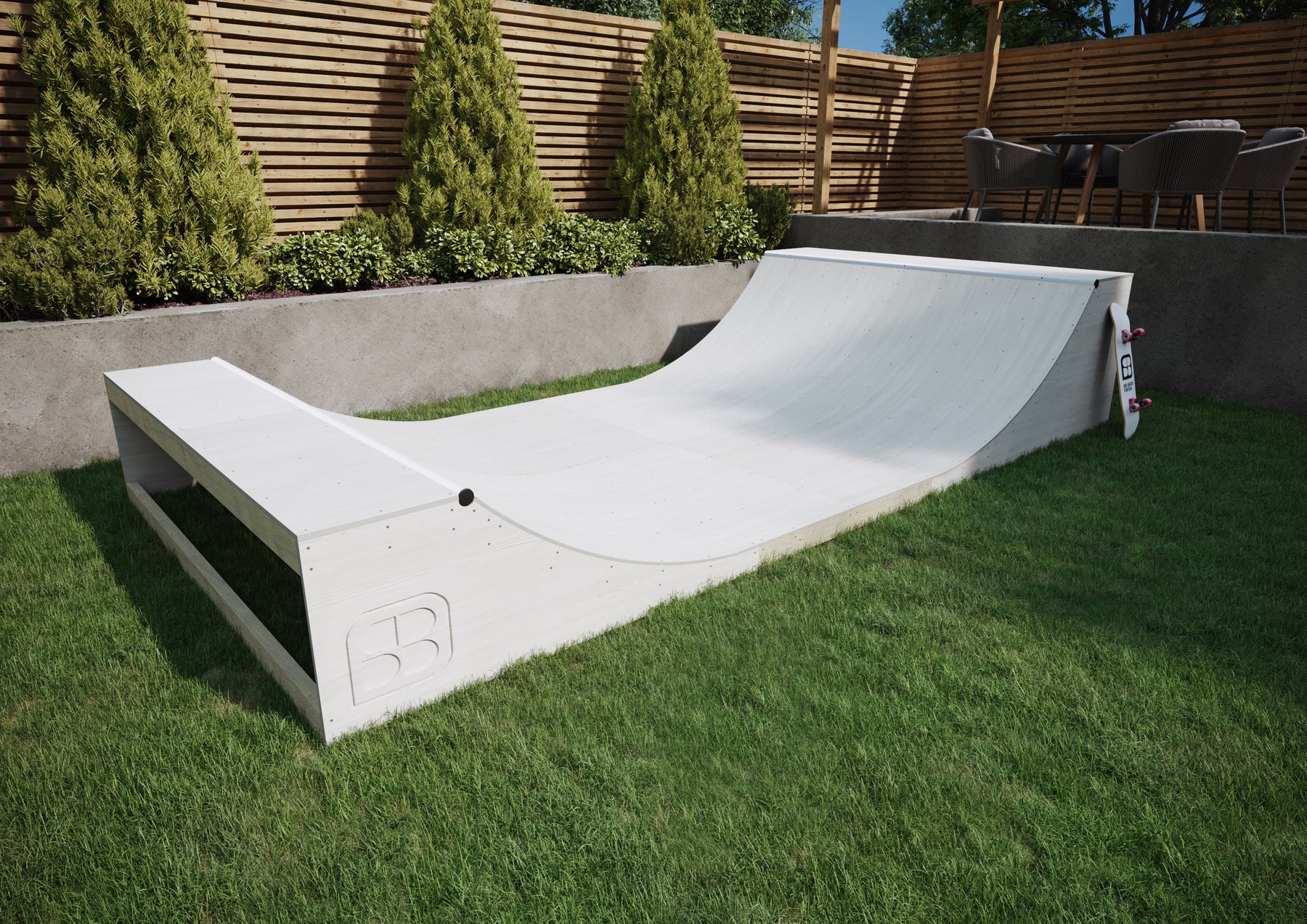 Supreme Mini Ramp Mini Half Pipe - 2’H x 4’W x 16’L – SB Skate Ramps